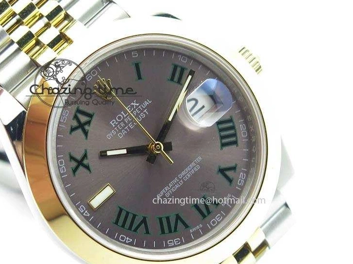 AAA Replica Watches SS A DateJust Version Edition II BP 3606 Bracelet Colorful 41mm Dial YG Jubilee Best Maker On Gray New Roman 0105